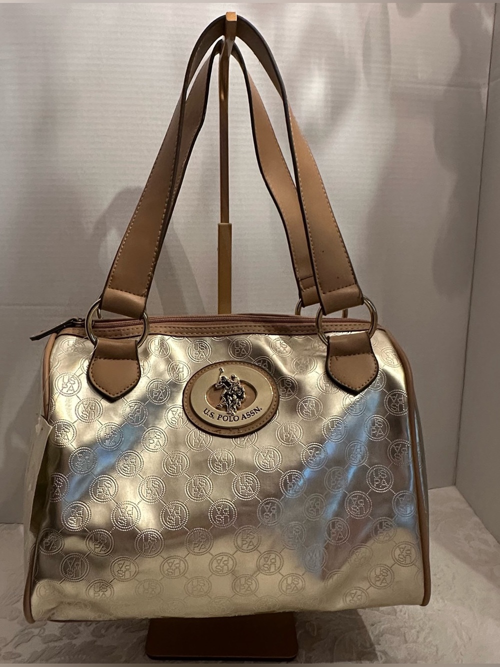 U.S. Polo Assn. Escapade Gold Handbag NWT